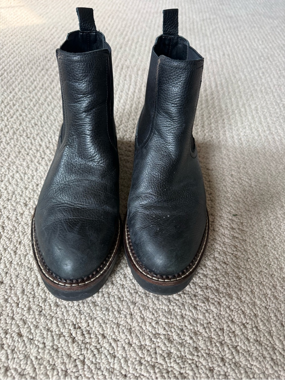 Caslon Black Leather Chelsea Boots